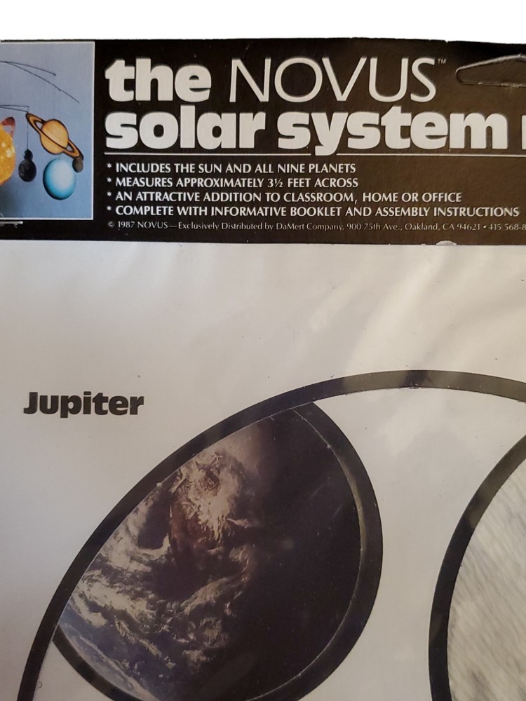 Vtg 1987 Novus Solar System Planetary Planets Space Mobile Classroom Educational