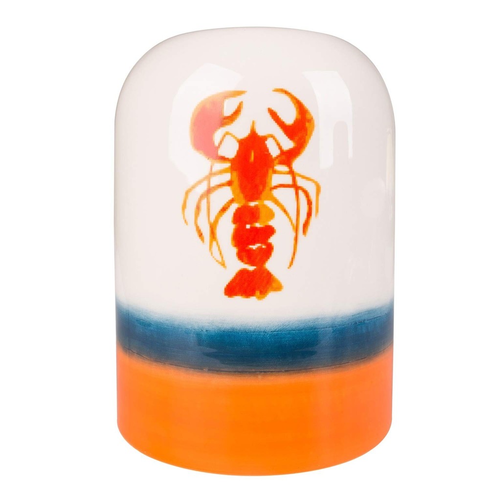 Beachcombers 7-inch Ceramic Lobster Buoy Decorative Vase