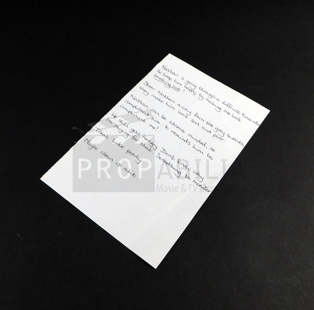 UPLOAD Note on Nathan S02E01 Original Prop (2003-3090)