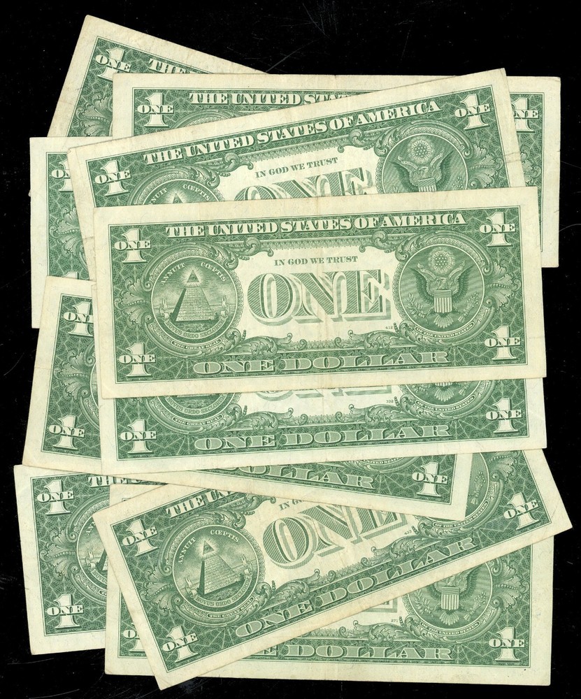 1957 $1 Silver Certificate Blue Seal Problem Free Nice Condition FINE Free Ship