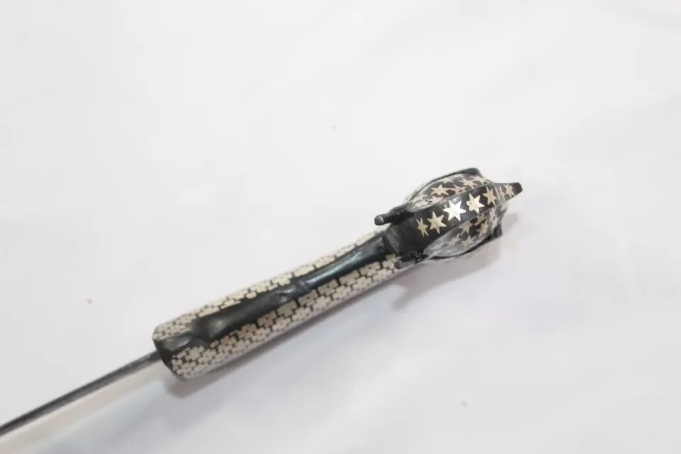 Dagger Knife Silver Koftgiri Wire Work Damacus Steel Blade Handle W01