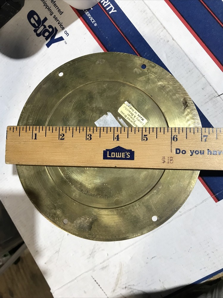 Vintage Solid Brass Quartz Ship's Time Wall Clock