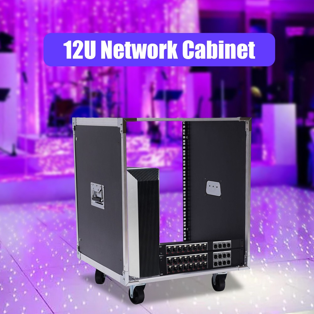 12U Server Rack Wall Mount Networking Enclosure Locking Data Cabinet on Wheels
