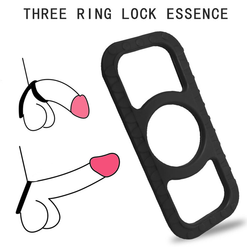 4X Penis Extender Enlarger Sleeve Ring for Reusable Condom Delay Ejaculation Men