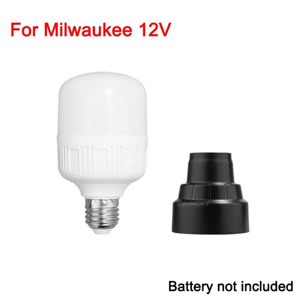 LED Work Light For Milwaukee 12V Battery E27 Light Led Bulb Protable Flashlight