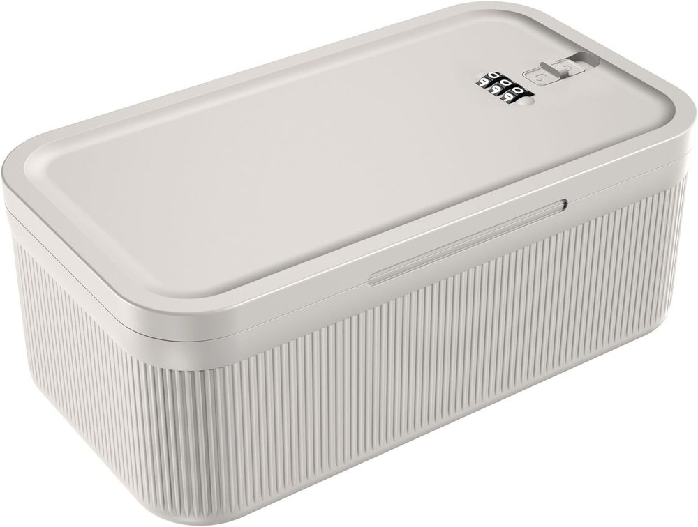 ySky Lockable Storage Box with Combination Code - Secure Medicine Safe, Phone Ja