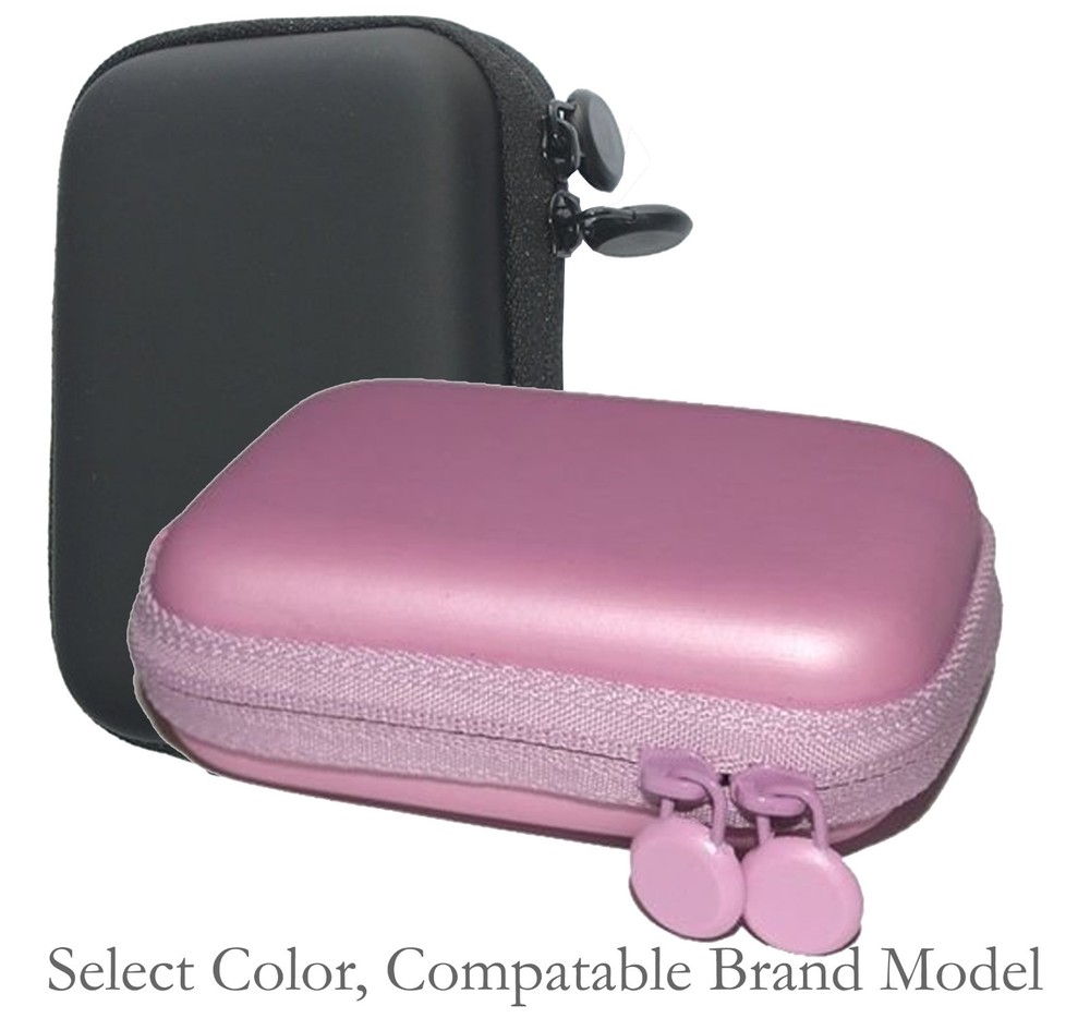 Molded Hard Shell Protective Compact Digital Camera Case W/Belt Loop Wrist Strap