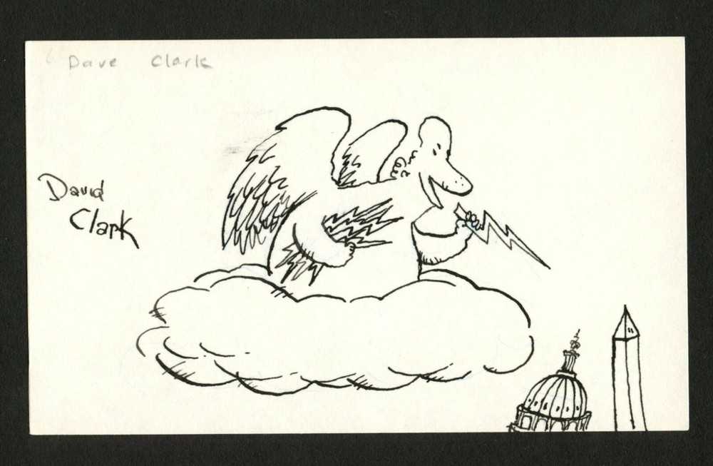 David Clark signed autograph auto 3x5 index card Midnight DC Comics C075
