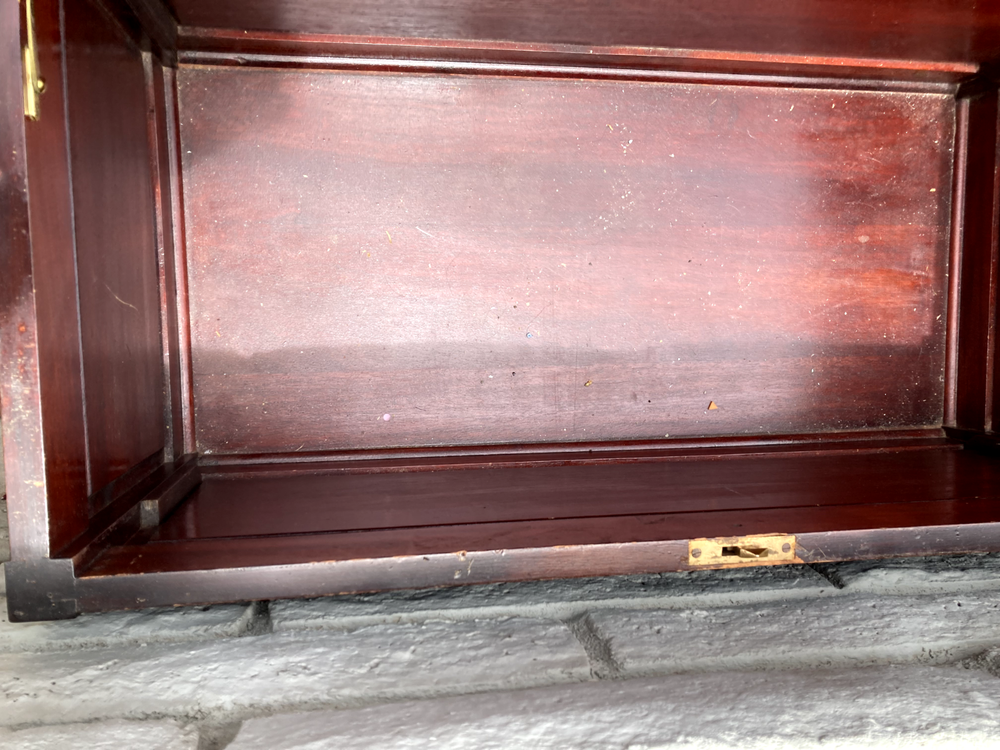 Geo. C. Flint Chest. Dark wood. Needs work.