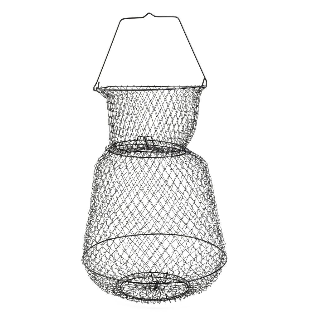 (2 pack) 13" Collapsible Fish Basket，Anodized wire structure