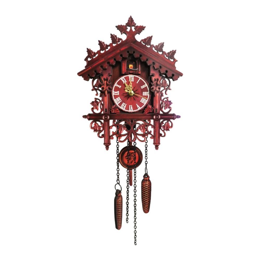 Traditional Wall Cuckoo Clock Multipurpose Handcrafted Mute Silent MDF