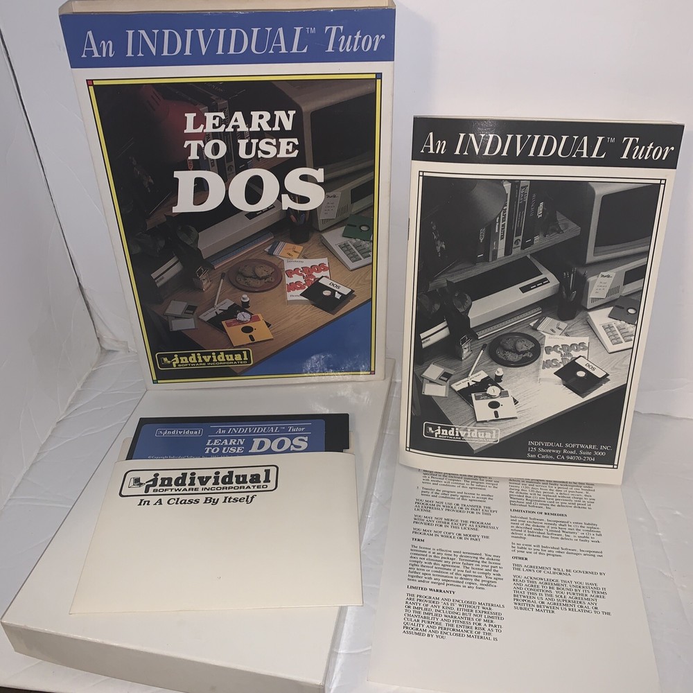 Vintage DOS Computer Based Learning Tools - Learn To Use By Individual Software