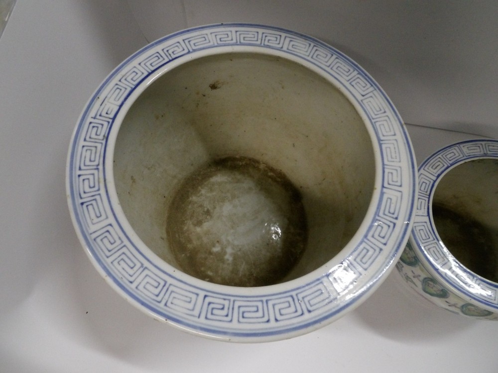Two Stoneware / Pottery Planters Originally from Rite-Aid or Walgreens