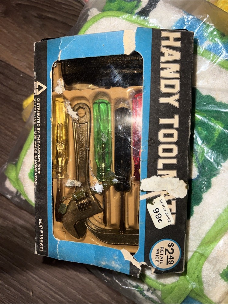 Aaron’s Corp. Handy Toolmate Tool Set with Box Revco Tool Kit Vintage