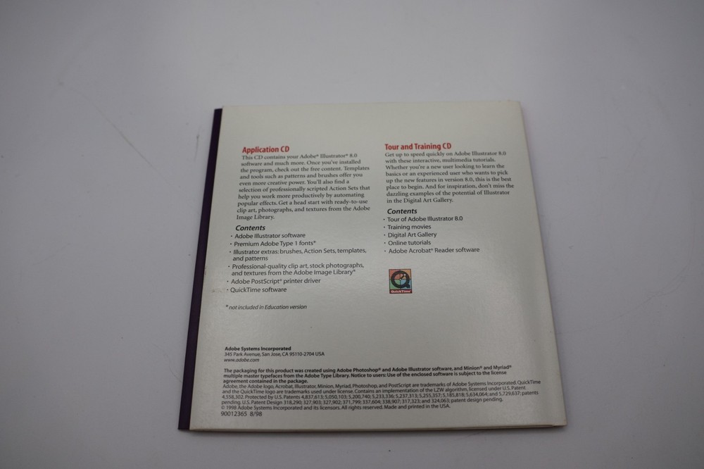 Adobe Illustrator 8.0 for Windows with Serial Number Missing CD