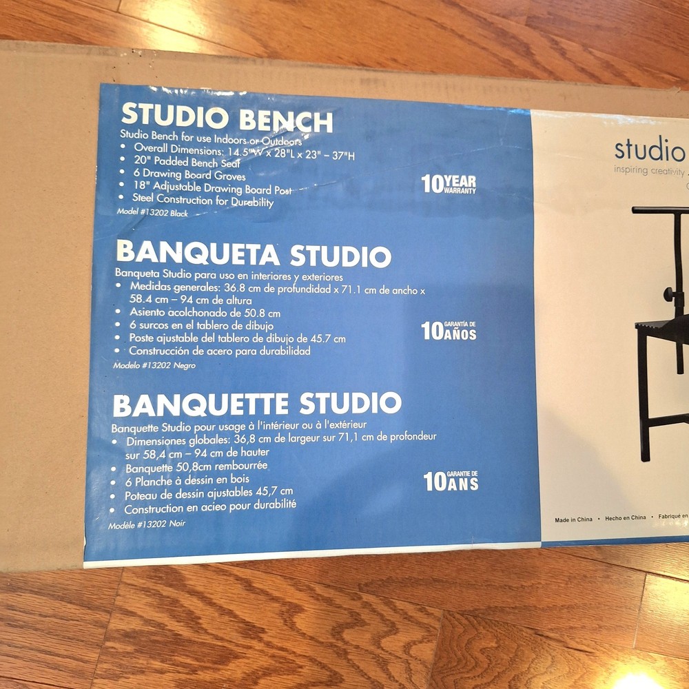 Studio Designs Art Drawing Painting Studio Bench Model 13202