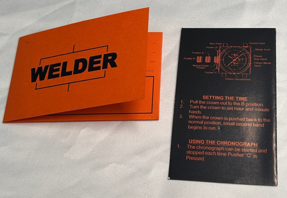 Welder Watch Instructions Guide