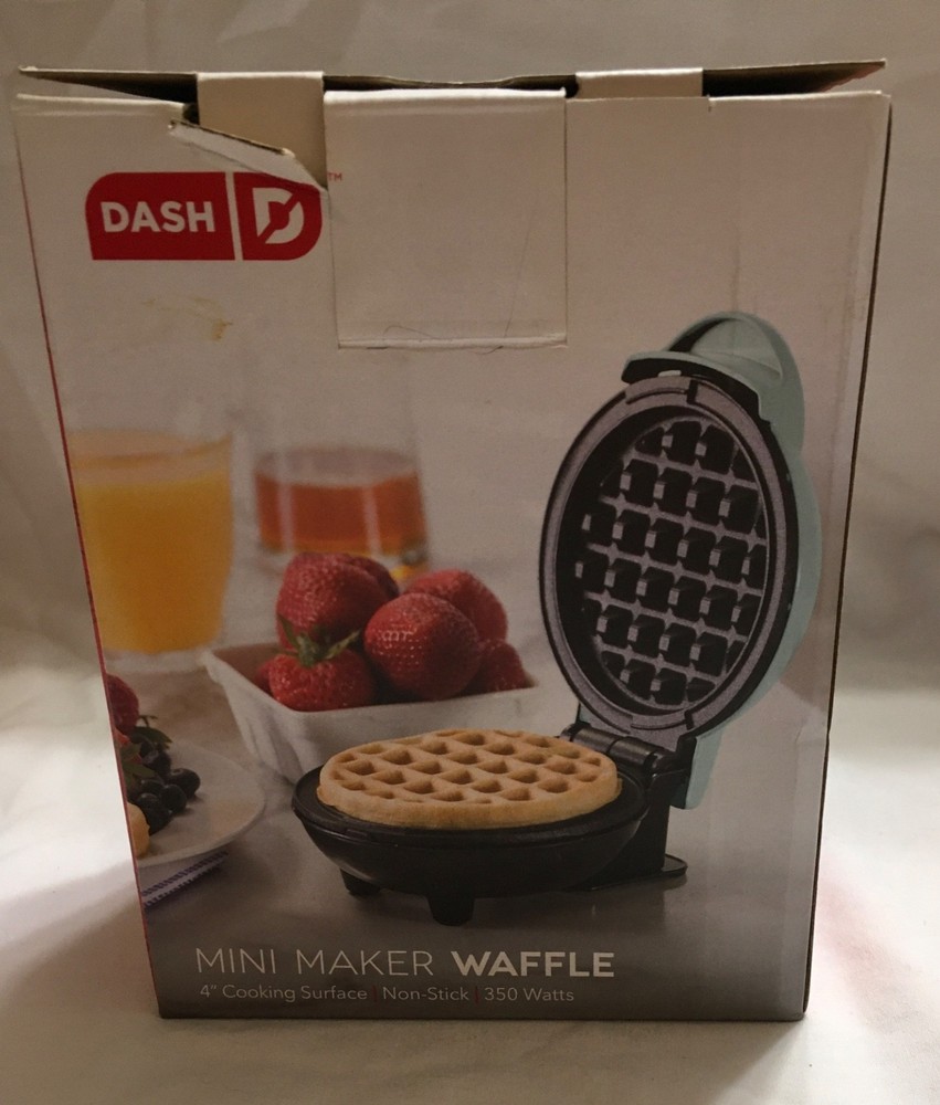Dash Mini Maker Waffle 4" Cooking Surface Non Stick NEW OPEN BOX DC