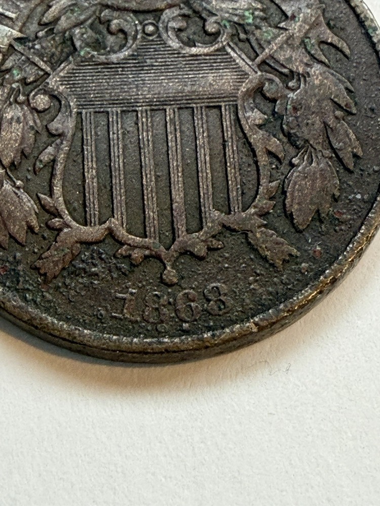 1868 Two Cent 2C USA Coin