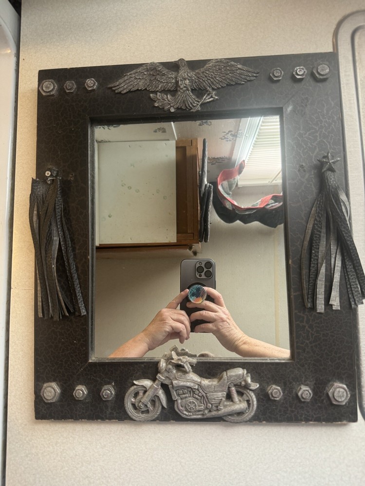 Eagle Biker Motorcycle Theme Hanging Mirror~READ DESCRIPTION~