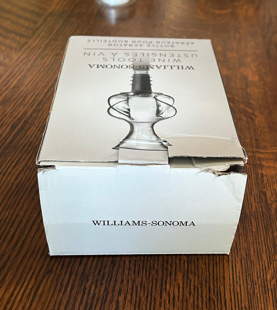 Williams Sonoma Wine Tools Bottle Aerator - Never Used!