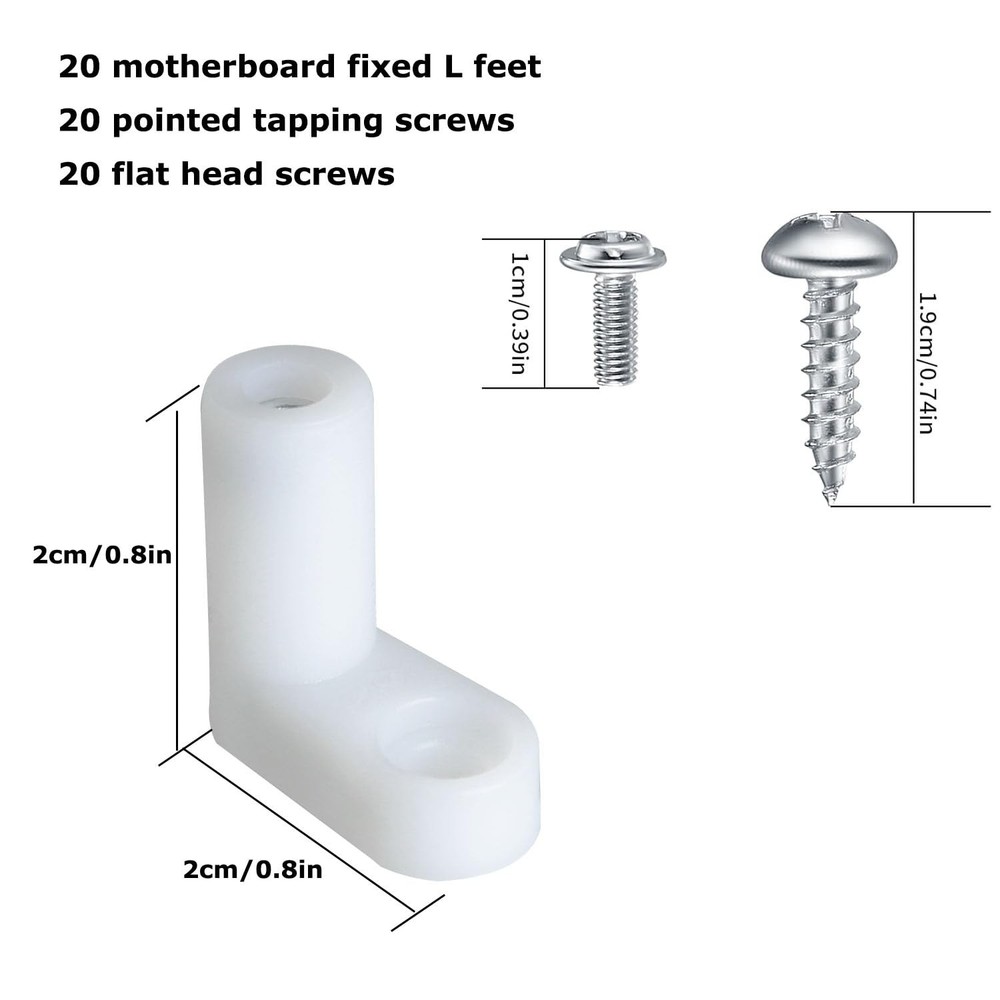MEETOOT 20PCS Circuit Board Standoff Mounting Hardware PCB White