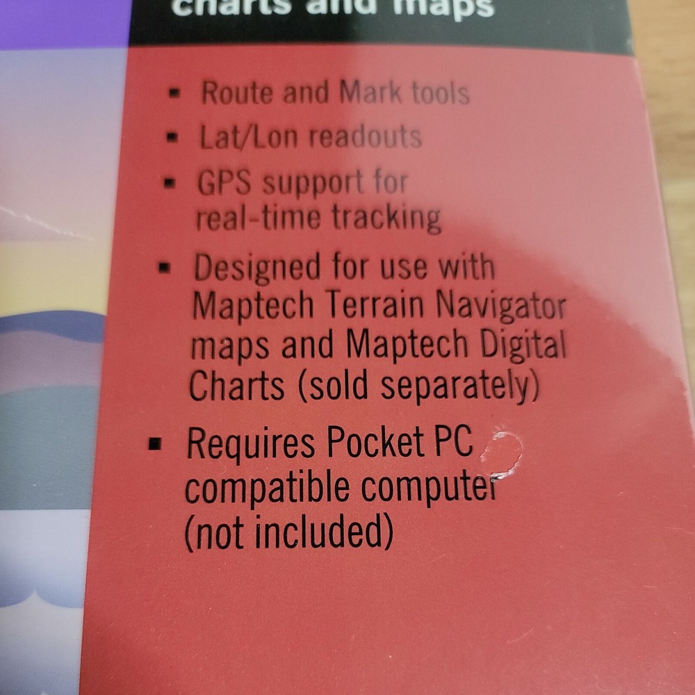 MAPTECH Pocket Navigator Software for use w/ Maptech Maps / Charts