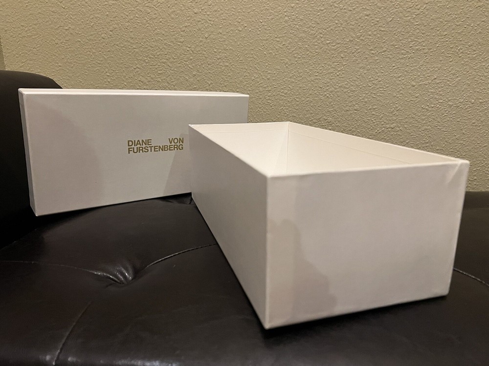 Authentic DVF Diane Von Furstenberg EMPTY Gift Shoe Box 12" x 5.75" x 4"