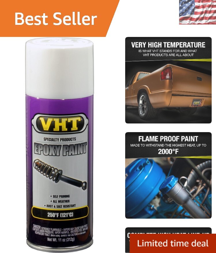 High-Temperature Gloss White Epoxy Spray Paint - 11 oz, Durable & Stylish Finish