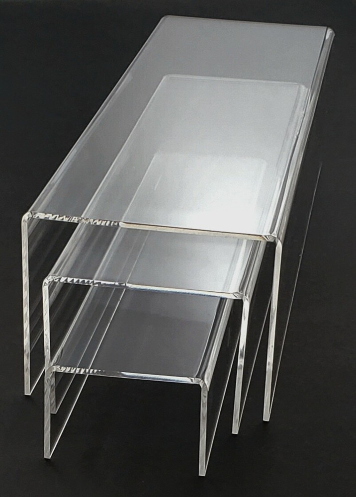 T'z Tagz Acrylic Step Display Stand Nesting Bar Style Riser Variation Set
