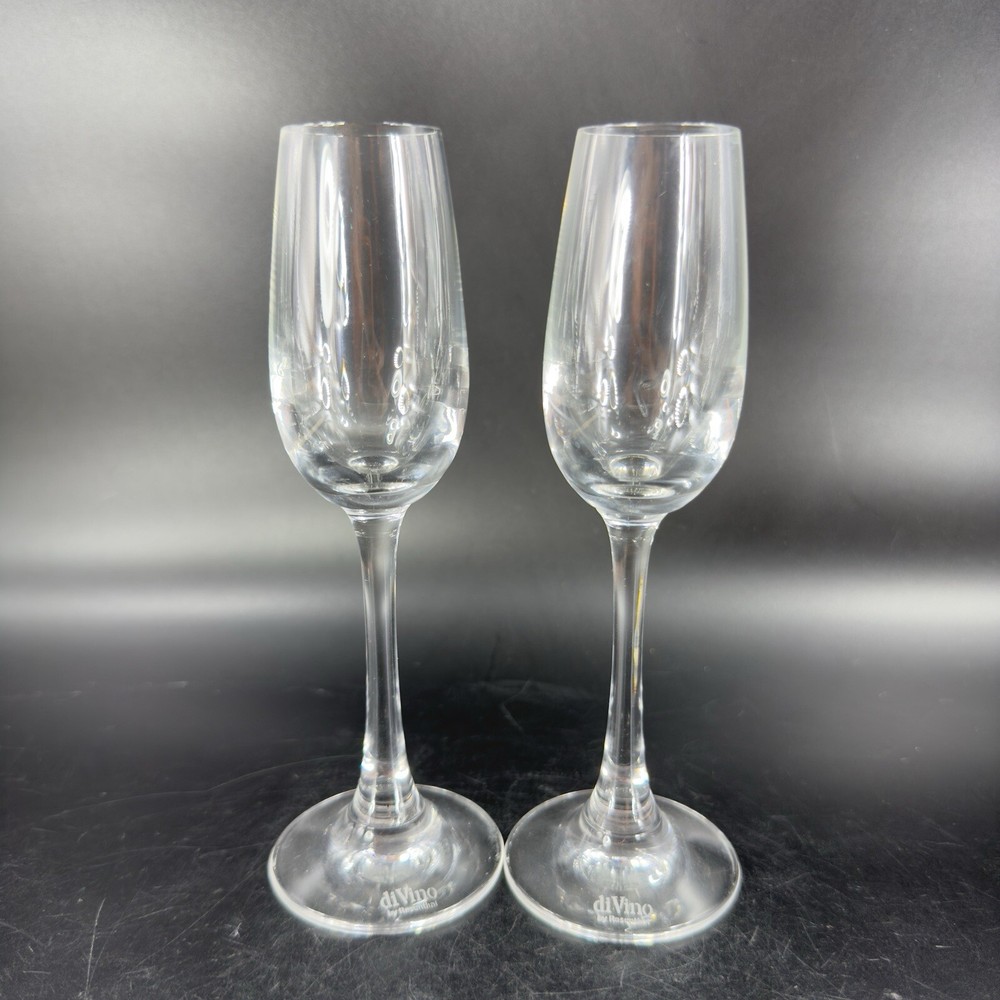 DeVino by Rosenthal Clear Crystal Glasses Hand Blown Small Cups Barware Set 2