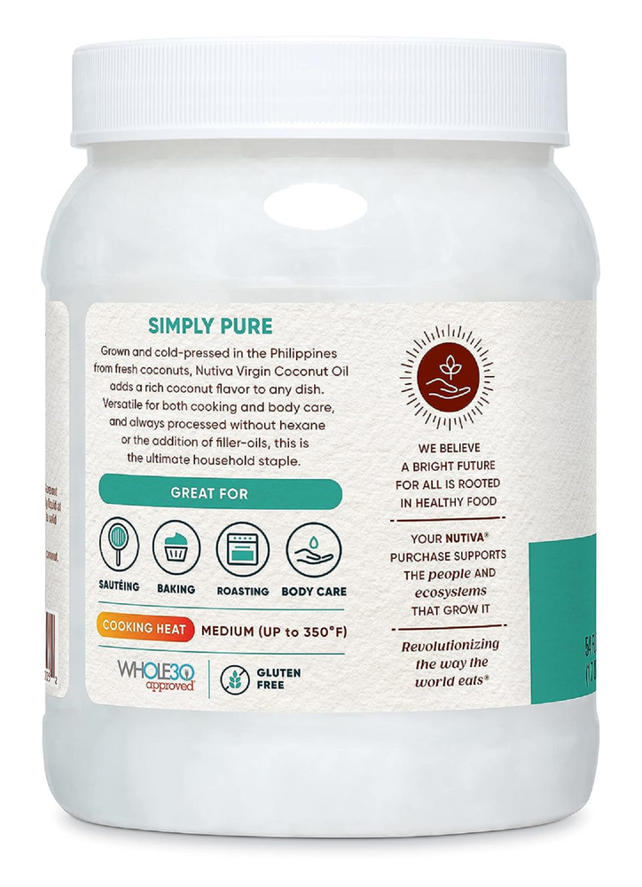 Aceite de coco orgánico virgen sin refinar, 54 fl oz