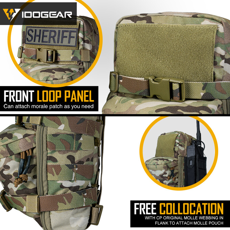 IDOGEAR Hydration Pack Hydration Backpack Assault Mini Bag Molle Pouch Paintball