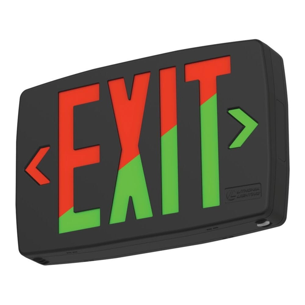 Lithonia Lighting Quantum LED Exit Sign, Dual Sided Emergency Exit Sign, Sele...
