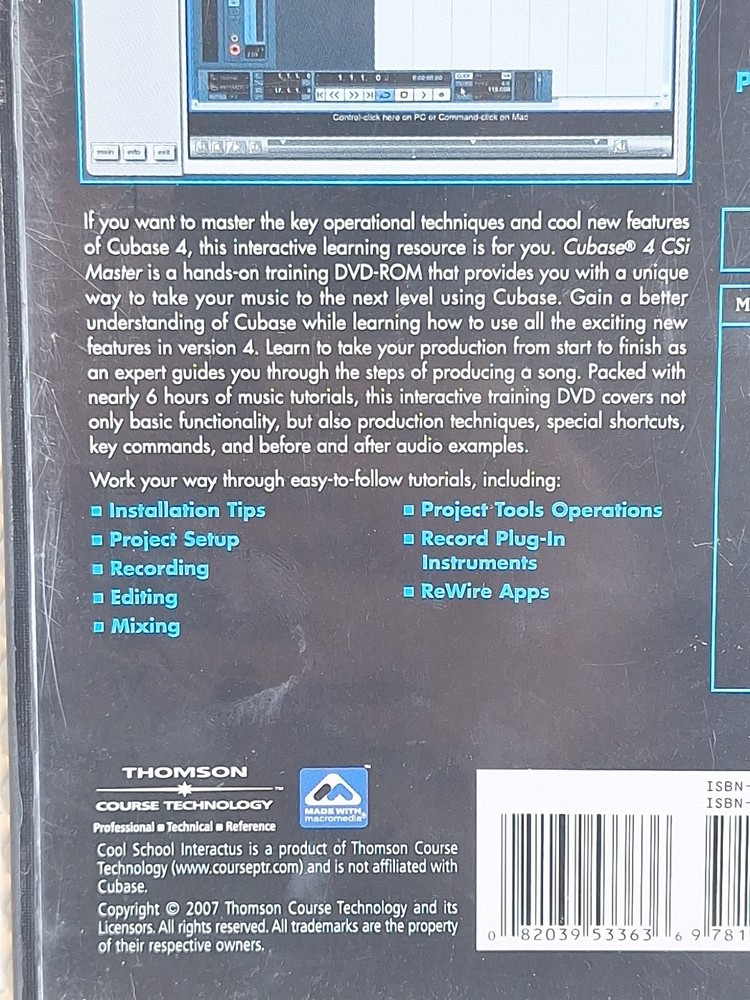 Cubase 4 CSi Master Advanced Digital Audio Workstation Training Interactive CD