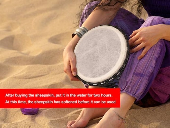 Goatskin Bongo Drum Head - 10 Inch Replacement for Authentic Sound