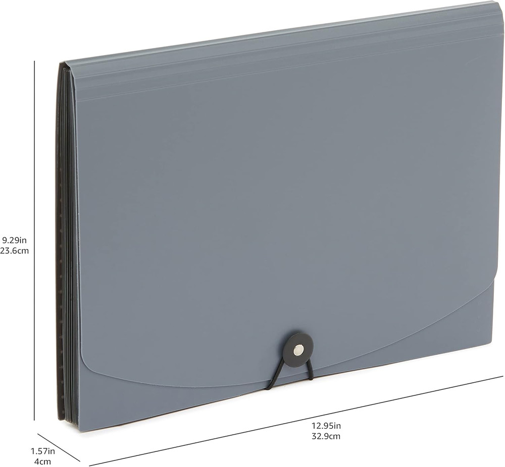 Expanding Organizer File Folder for Documents, Letter Size, 13 Pockets, Waterpro