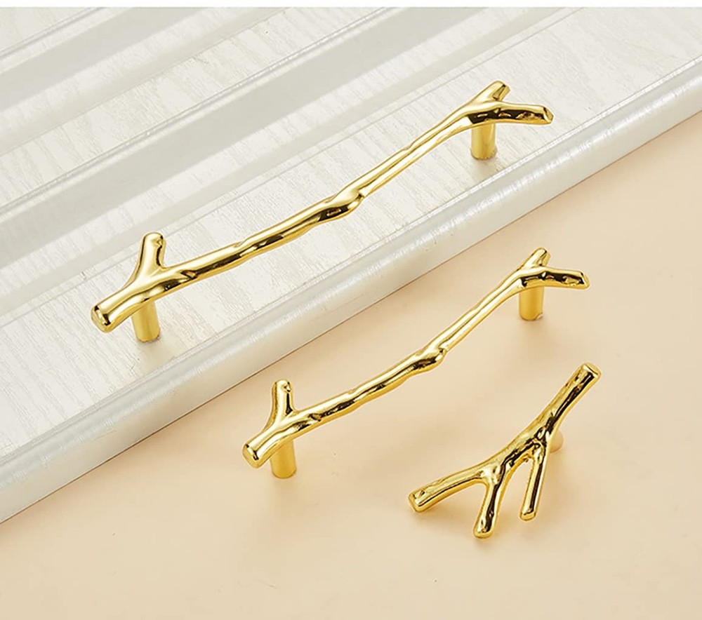 10Pcs Branch Pulls Vintage Tree Twig Branch Cabinet Knobs Pull Handle,3.8" CC...