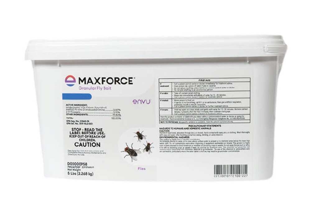 Maxforce Granular Fly Bait 5 lb – Fast 60 Sec Kill, Long-Lasting Outdoor Control