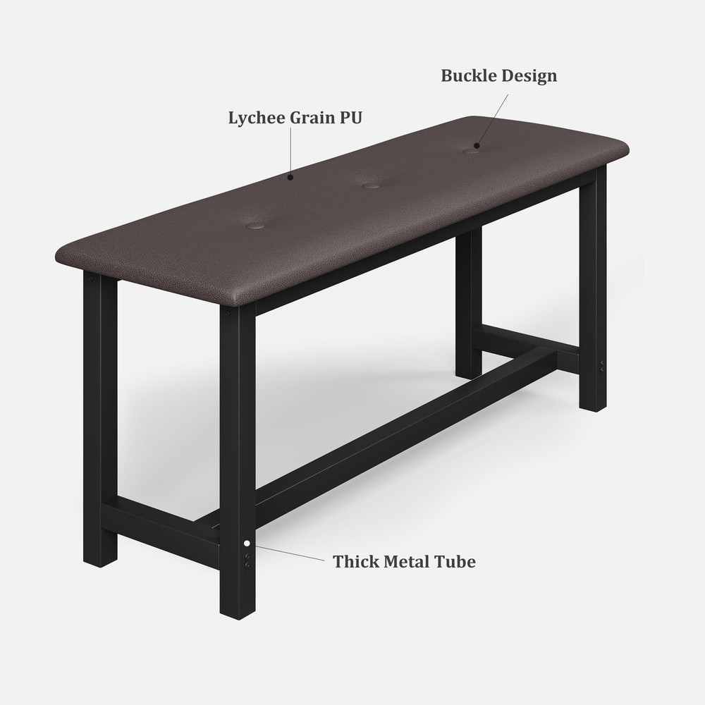 Dining Table Set for 4 Kitchen Table with 2 Benches, Storage Drawers ,Wine Rack