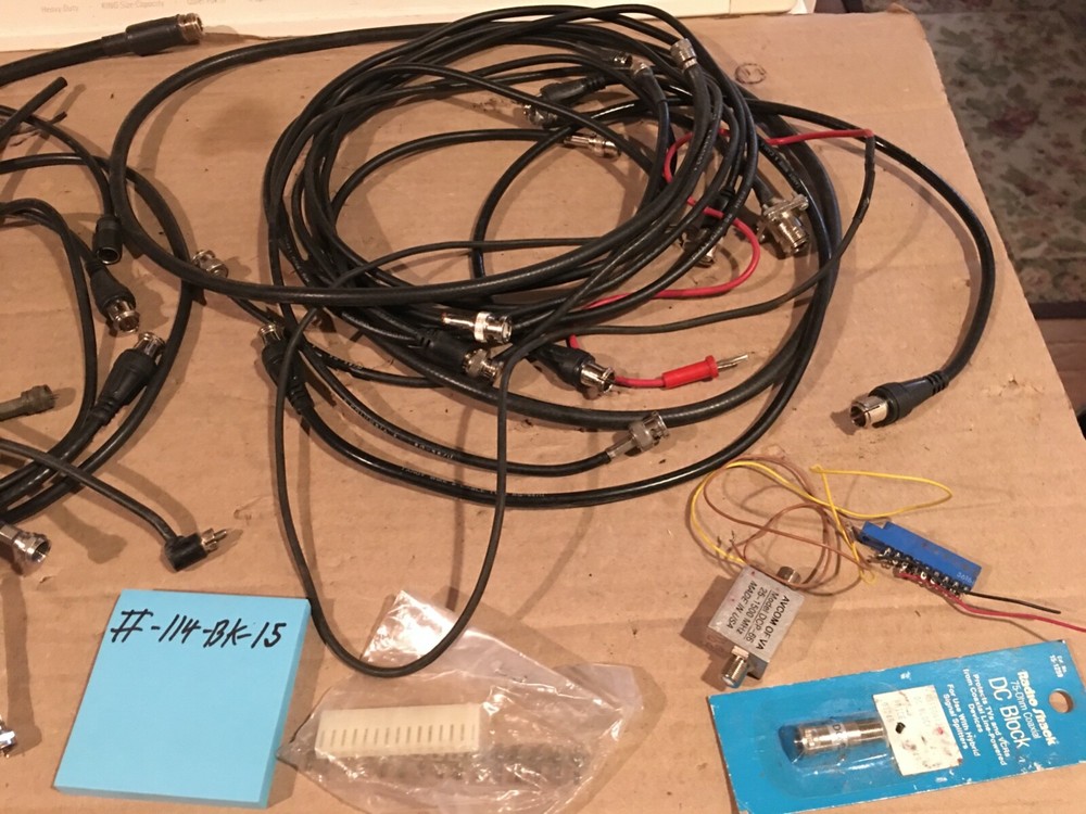 COAXIAL cords various lengths & sizes & ends used