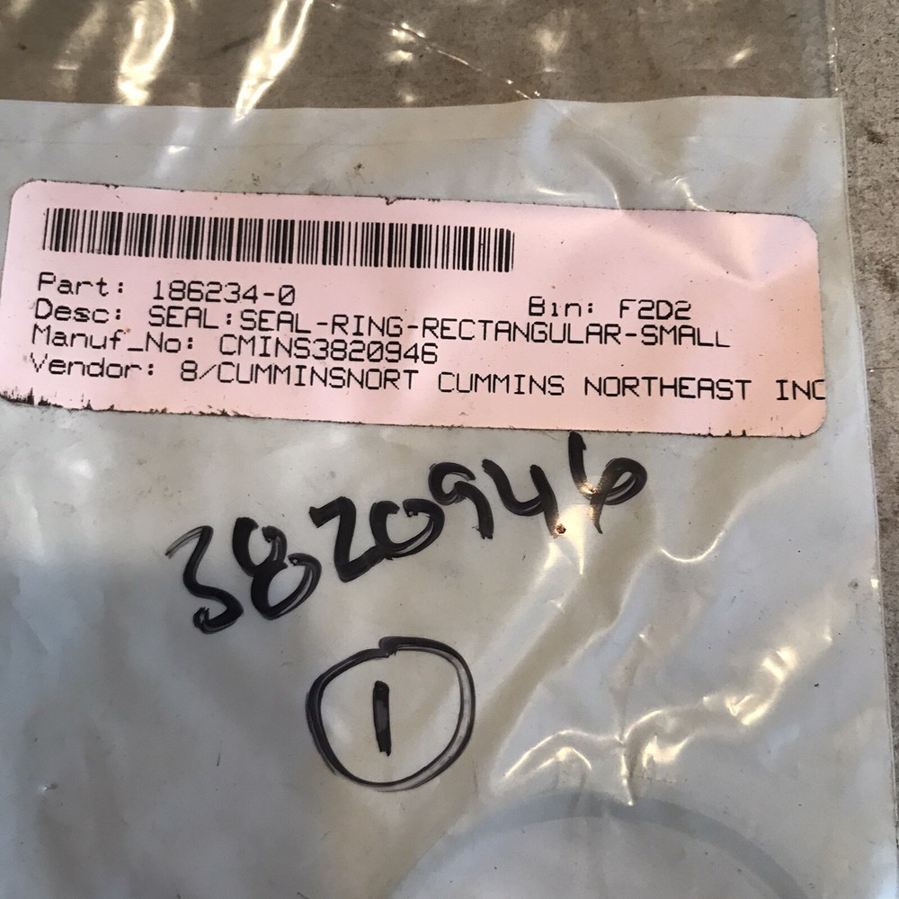 Genuine Cummins 3820946 SEAL RECTANGULAR RING