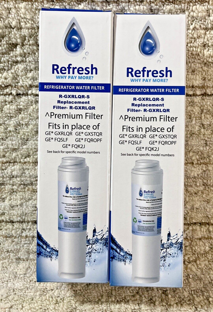 Refresh R-GXRLQR-S Premium Water Filter, Qty 2, Replacement for GE Refrigerators