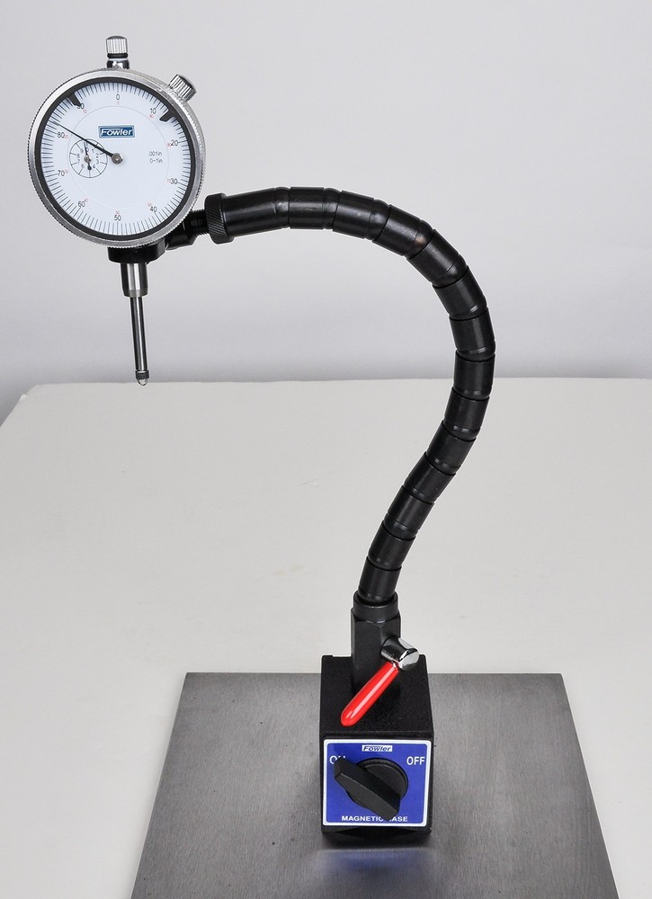 Fowler Flex Arm Magnetic Base And Indicator 85Lb Pull 0.001 Reading Dial 2.25In