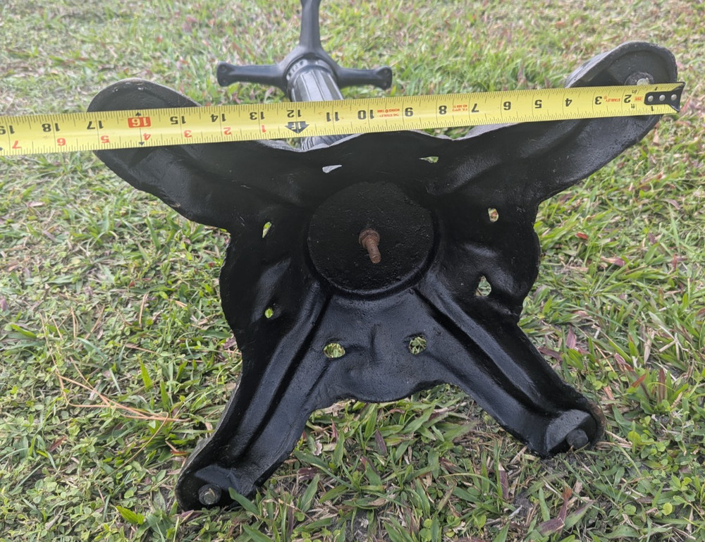 Vintage Cast Iron Industrial Bistro Table Base Solid