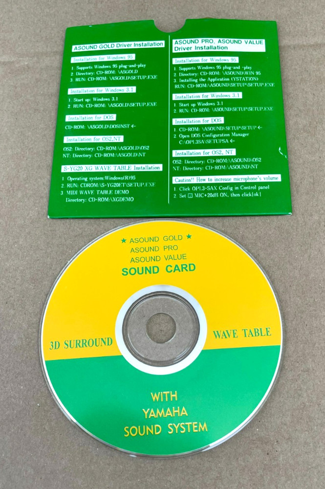 Asound Gold Pro Value Sound Card PC Sofware