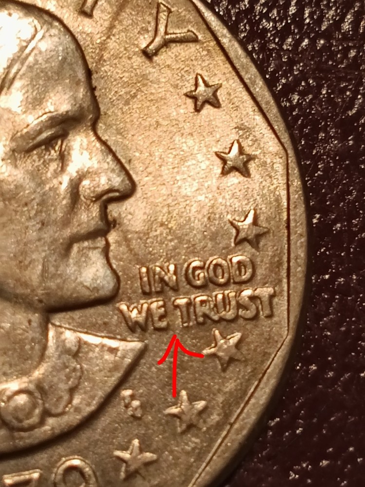 1979 Susan B Anthony library Dollar. Errors & Off Central!