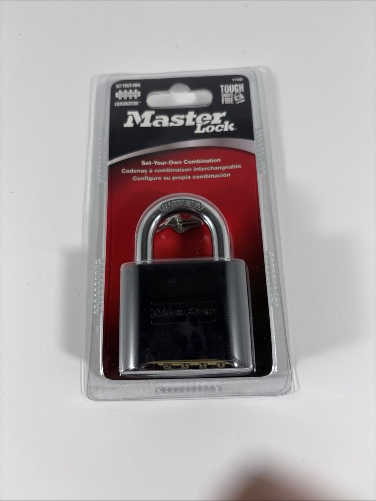Master Locks 178D Combination Solid Body Padlock - Black