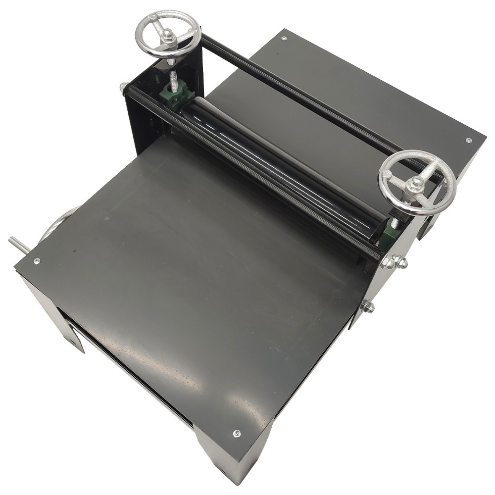 Manual Slab Rollers Portable Ceramic Clay Plate Machine w Iron Frame Chain Drive