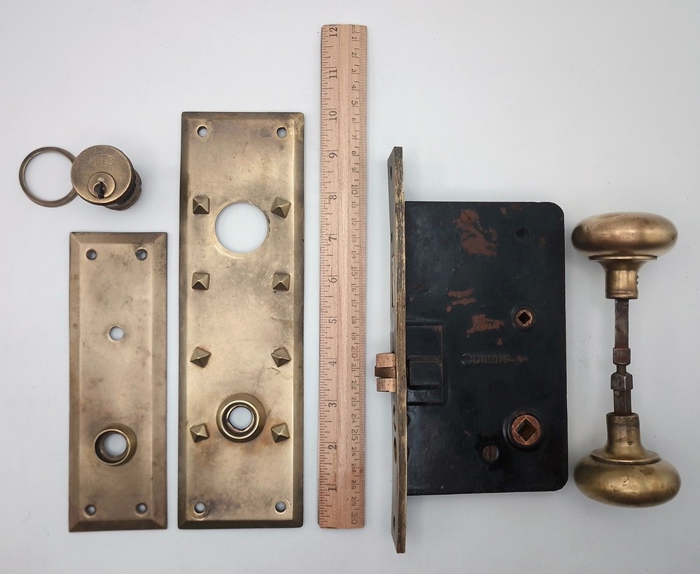 Antique Corbin Victorian Mortise Lock Set
